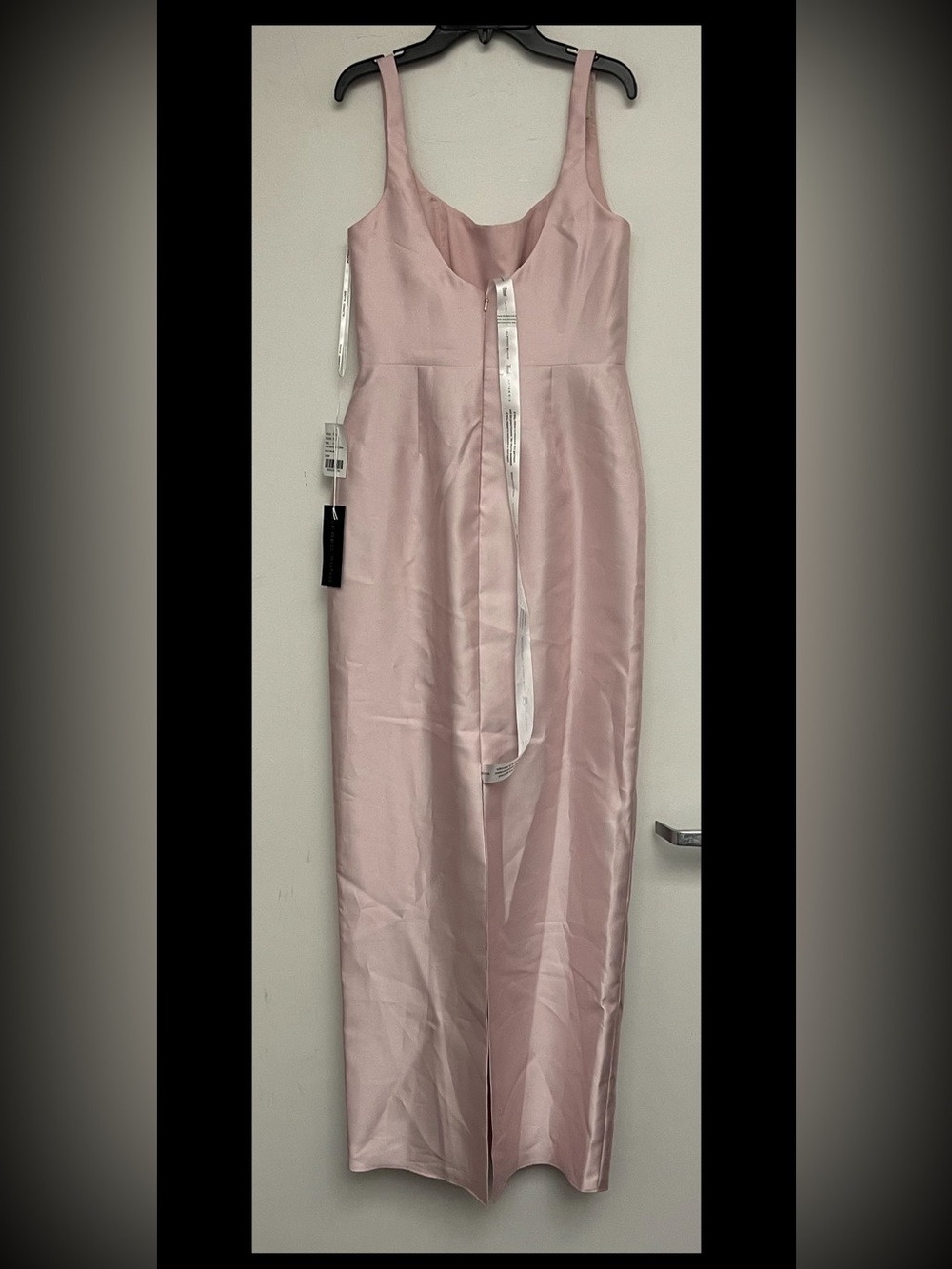 ALFRED SUNG Ballet Pink Satin Maxi Dress- NWT - Picture 8 of 11